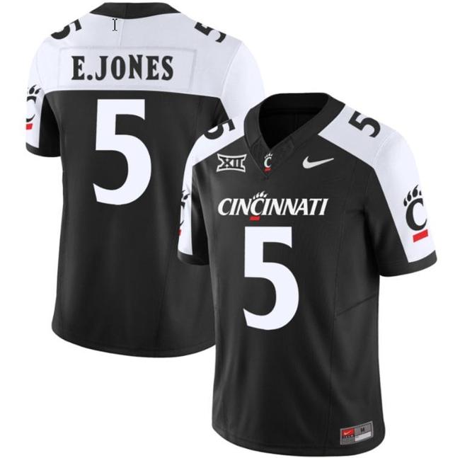 Men's Emory Jones Jersey #5 Cincinnati Bearcats Vapor Limited College Football All Stitched Black Alternate