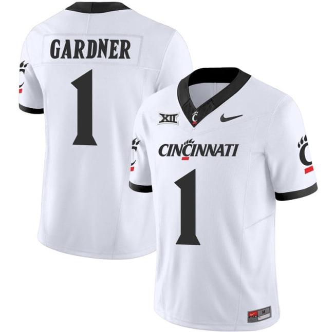 Men's Sauce Gardner Jersey #1 Cincinnati Bearcats Vapor Limited College Football All Stitched White