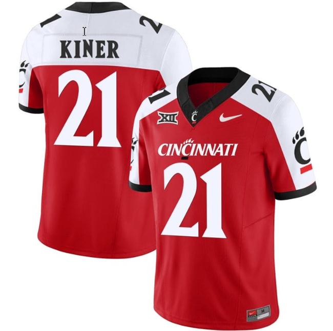 Men's Corey Kiner Jersey #21 Cincinnati Bearcats Vapor Limited College Football All Stitched Red Alternate