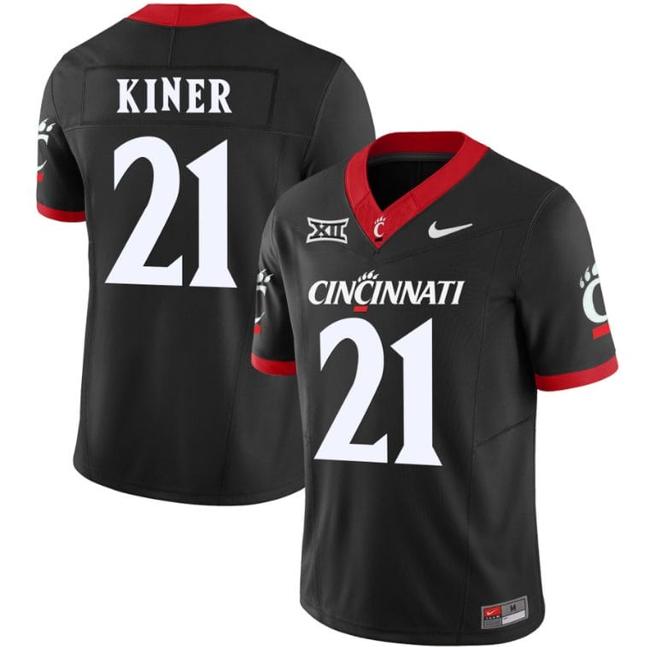 Men's Corey Kiner Jersey #21 Cincinnati Bearcats Vapor Limited College Football All Stitched Black