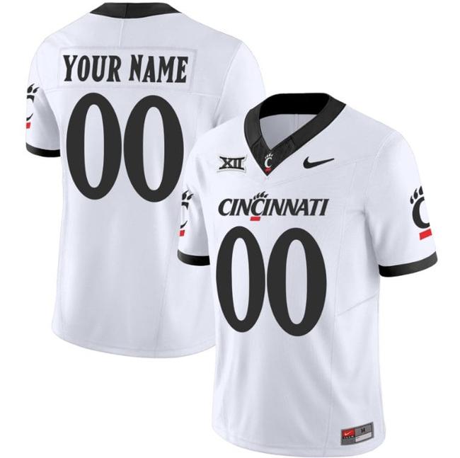 Men's Customized Cincinnati Bearcats Jersey Name and Number Vapor Limited College Football All Stitched White