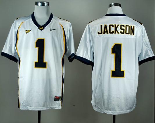 Men's California Golden Bears #1 DeSean Jackson NCAA Football Jersey White