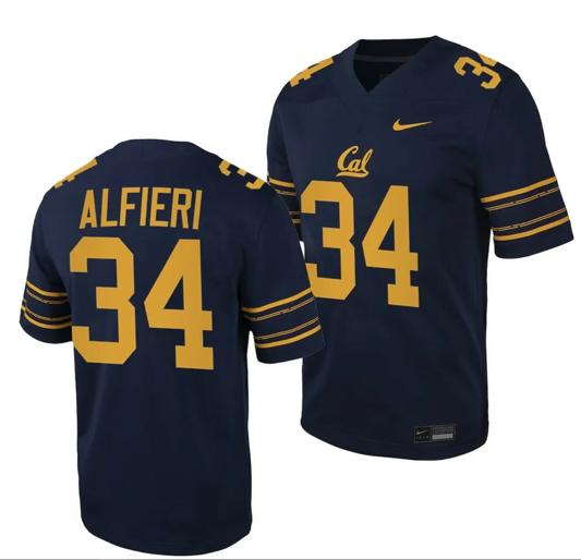 Men's Cal Bears NIL Andy Alfieri Jersey #34 College Football Game 2023 Black