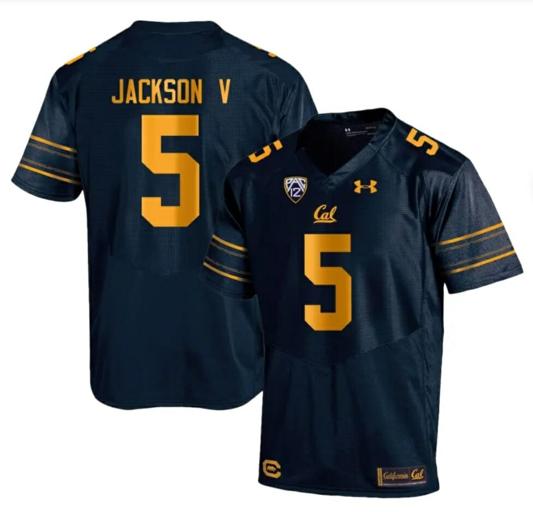 Men's Cal Bears Jackson V Jersey #5 College Football 2023 Stitched Navy