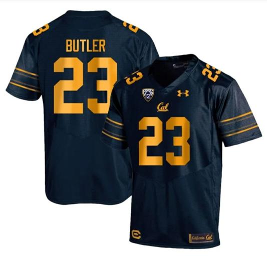 Men's Cal Bears Dejuan Butler Jersey #23 College Football 2023 Stitched Navy