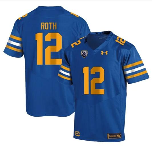 Men's Cal Bears Joe Roth Jersey #12 College Football 2023 Stitched Royal