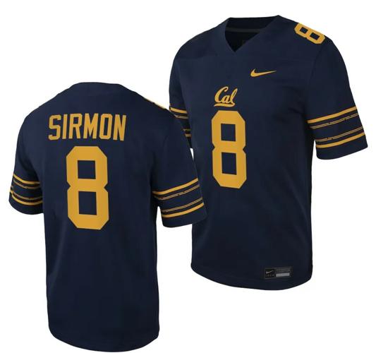 Men's Cal Bears NIL Jackson Sirmon Jersey #8 College Football Game 2023 Black