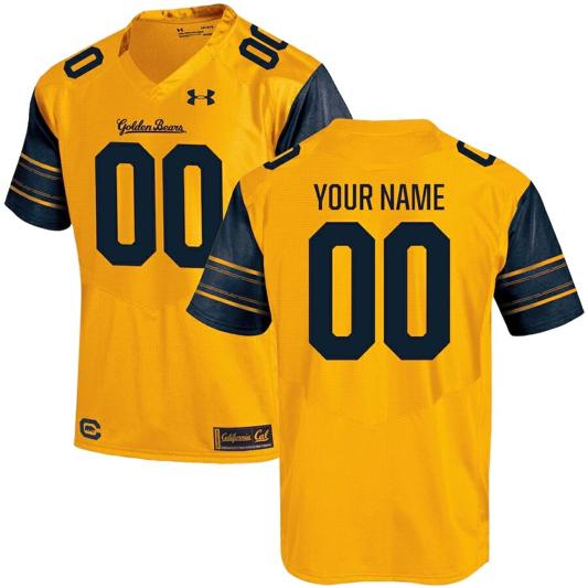 Men's Customized California Golden Bears Jersey Under Armour Gold Alternate