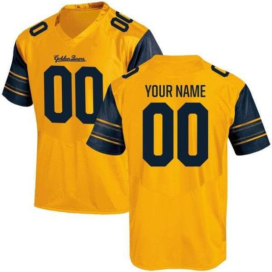 Men's California Golden Bears Customized Jersey NCAA College Football Yellow