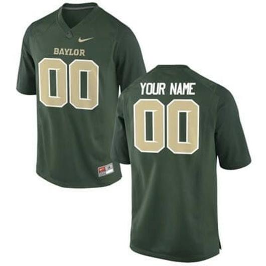 Men's Nike Baylor Bears Customized Jersey Name Number Football Green