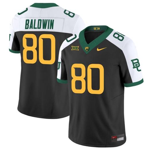 Men's Nike Monaray Baldwin Jersey #80 Baylor Bears Vapor Limited College Football All Stitched Black Alternate