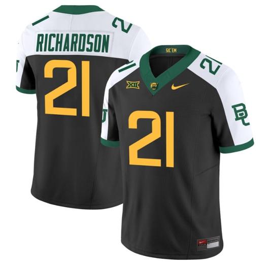 Men's Nike Dominic Richardson Jersey #21 Baylor Bears Vapor Limited College Football All Stitched Black Alternate