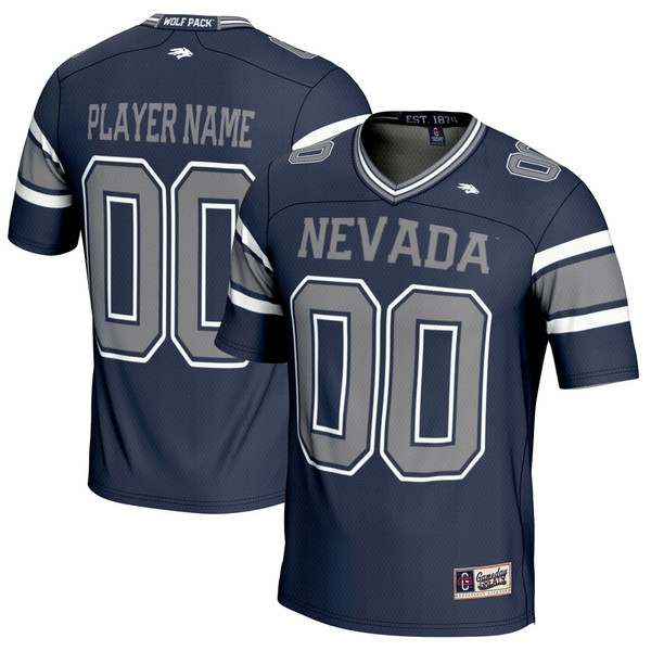 Men's Nevada Wolf Pack Custom GameDay Greats Navy NIL Football Jersey