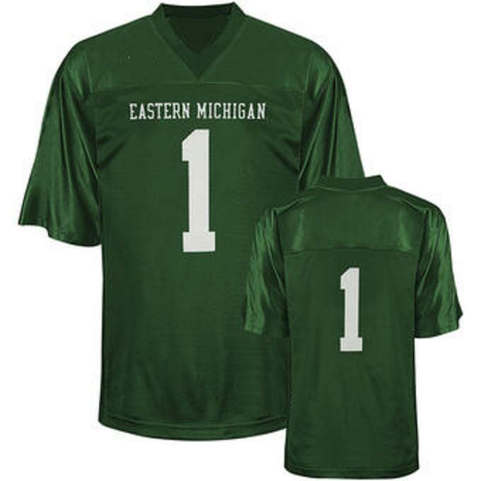 Men's Eastern Michigan Eagles Custom Jersey Green Name and Number NCAA College Football