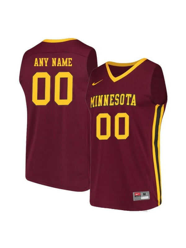 Men's Nike Custom Minnesota Golden Gophers Jersey College Basketball Name and Number Maroon