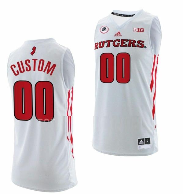 Men's Custom Rutgers Scarlet Knights Jersey Name and Number College Basketball Swingman White