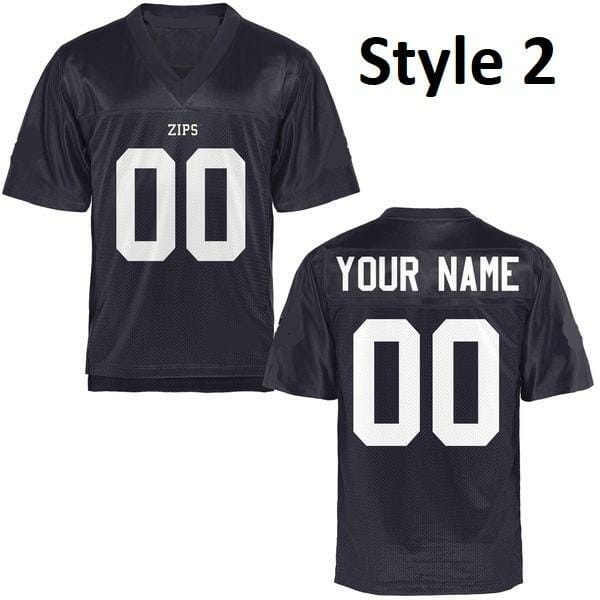 Men's Akron Zips Custom Jersey Name Number College Football Black