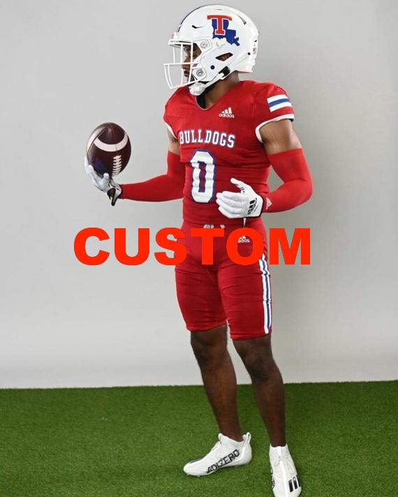 Men's Custom Louisiana Tech Bulldogs College Football Jersey Red