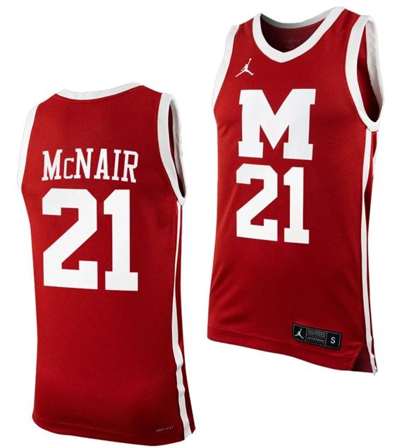 Men's Jordan Brand Joemel McNair Jersey #21 Morehouse Maroon Tigers Replica College Basketball Maroon