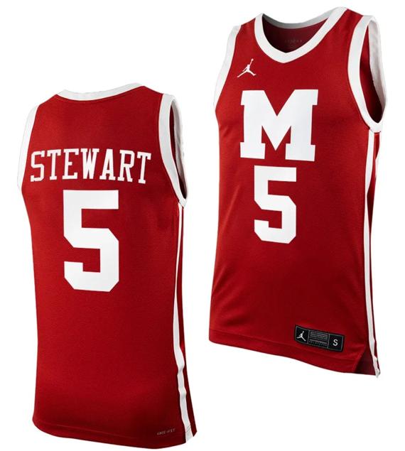 Men's Jordan Brand Andrew Stewart Jersey #5 Morehouse Maroon Tigers Replica College Basketball Uniform Maroon