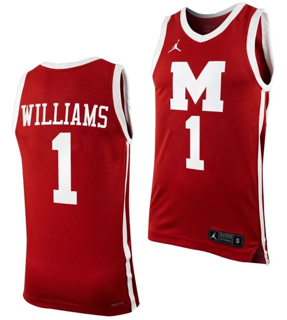 Men's Jordan Brand Ibn Williams Jersey #1 Morehouse Maroon Tigers Replica College Basketball Uniform Maroon