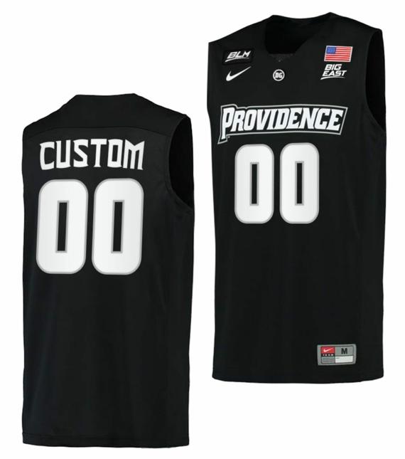 Men's Nike Custom Providence Friars Jersey Name and Number College Basketball BLM Black