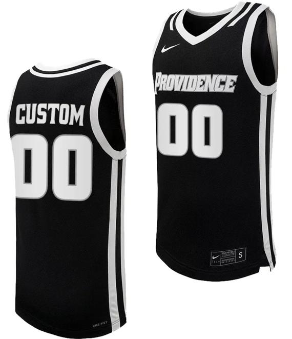 Men's Nike Custom Providence Friars Jersey Name and Number Replica College Basketball Black Uniform