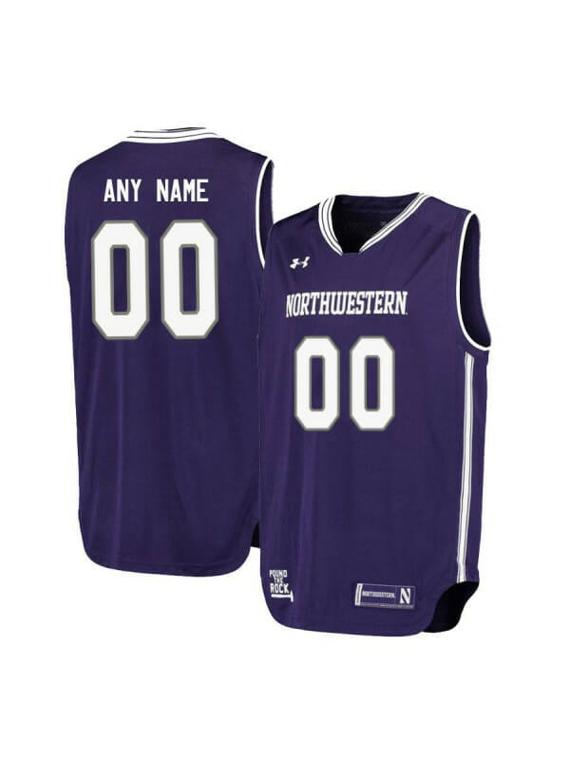 Custom Men's Northwestern Wildcats Jersey College Basketball Name and Number Purple