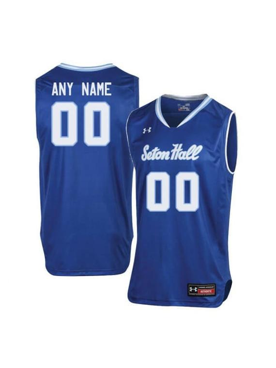 Men's Custom Seton Hall Pirates Jersey College Basketball Name and Number Blue