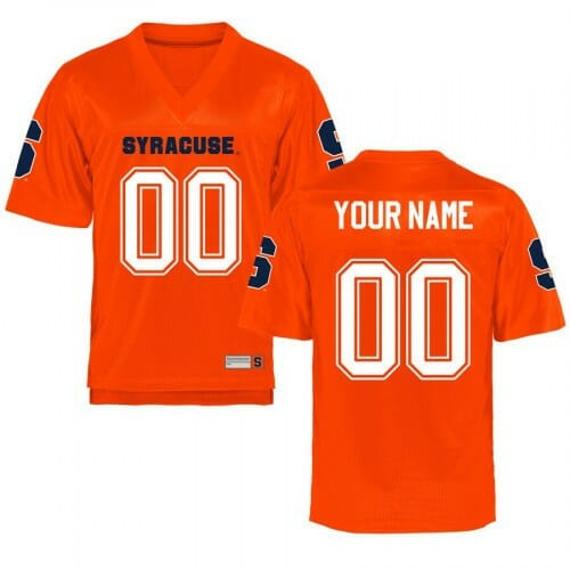 Men's Syracuse Orange Custom Jersey Name Number NCAA Football Orange