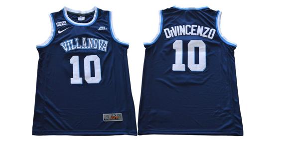 Men's Nike Villanova Wildcats #10 DIVINCENZO NCAA Basketball Jersey Dark Blue