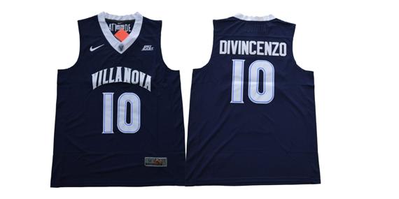 Men's Nike Villanova Wildcats #10 Divincenzo NCAA Basketball Navy Jersey