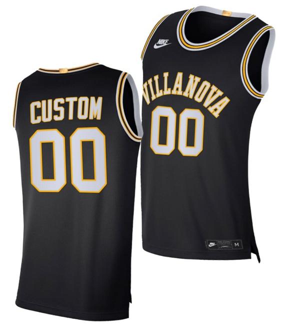 Men's Nike Custom Villanova Wildcats Jersey Name and Number College Basketball Navy Elite