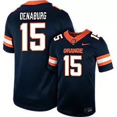 Men's Syracuse Orange #15 BRADY DENABURG Navy Nike Replica College Football Stitched Jersey