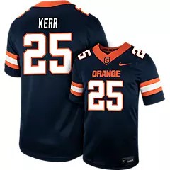 Men's Syracuse Orange #25 DAVIEN KERR Navy Nike Replica College Football Stitched Jersey