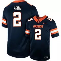 Men's Syracuse Orange #2 TREBOR PENA Navy Nike Replica College Football Stitched Jersey