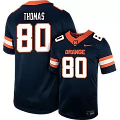 Men's Syracuse Orange #80 JA'MEER THOMAS Navy Nike Replica College Football Stitched Jersey