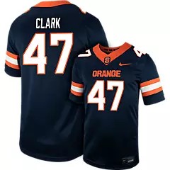 Men's Syracuse Orange #47 C CLARK Navy Nike Replica College Football Stitched Jersey