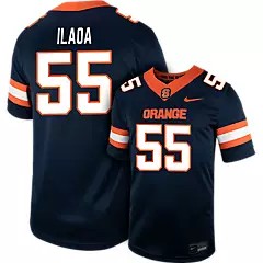 Men's Syracuse Orange #55 J ILAOA Navy Nike Replica College Football Stitched Jersey