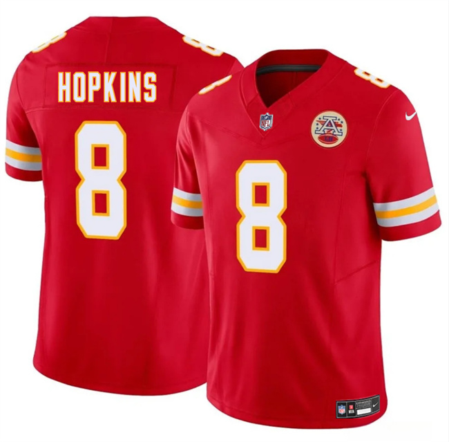 Men’s Kansas City Chiefs #8 DeAndre Hopkins Red 2024 F.U.S.E. Vapor Untouchable Limited Stitched Football Jersey