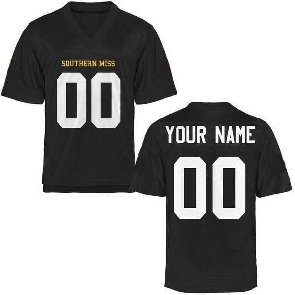 Men's Southern Miss Golden Eagles Custom Jersey Name Number Football Black