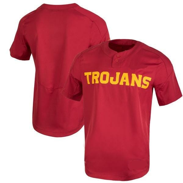 Men's USC Trojans Custom Name and Number College Baseball Jersey Red