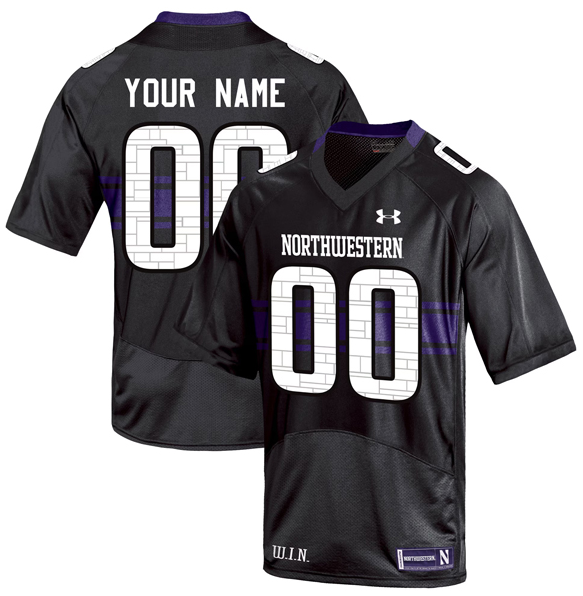 Custom Men's Northwestern Wildcats Under Armour Black Game College Football Stitched Jersey