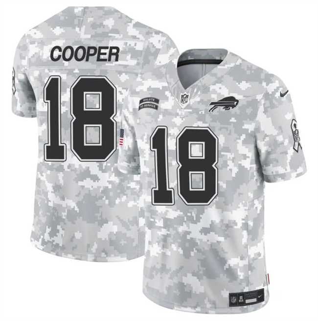 Men's Buffalo Bills #18 Amari Cooper 2024 F.U.S.E Arctic Camo Salute to Service Limited Stitched Football Jersey