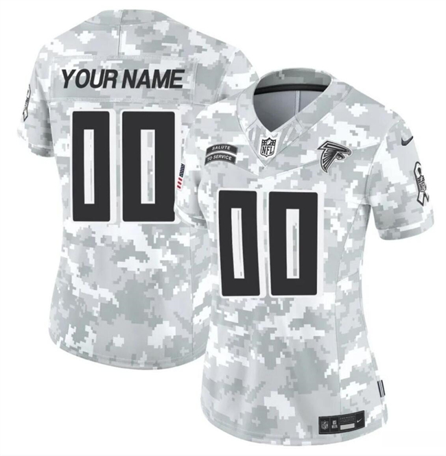 Women's Atlanta Falcons Active Player Custom 2024 F.U.S.E Arctic Camo Salute to Service Limited Stitched Football Jersey(Run Small)