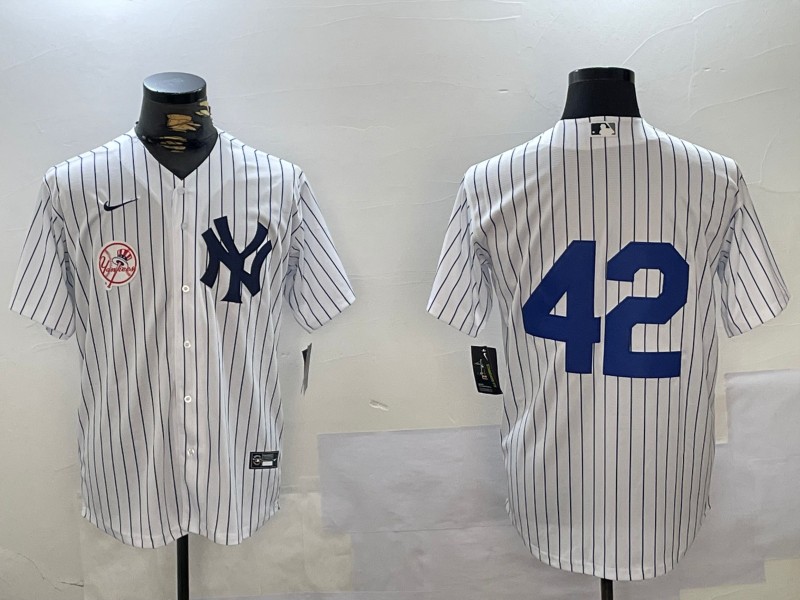 Men's New York Yankees #42 Jackie Robinson White Cool Base Stitched Nike Jersey