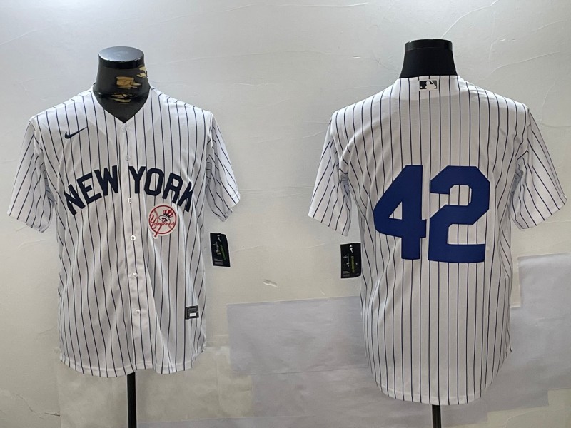 Men's New York Yankees #42 Jackie Robinson White Cool Base Stitched Jerseys