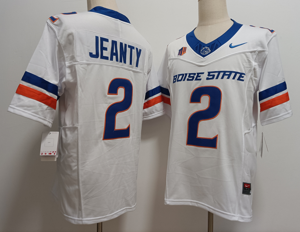 Men's Boise State Broncos #2 Ashton Jeanty White 2024 F.U.S.E. Vapor Limited Stitched Football Jersey