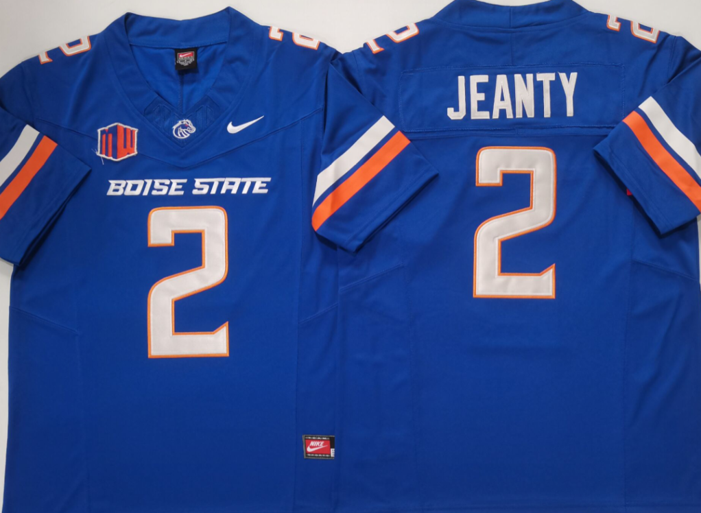 Men's Boise State Broncos #2 Ashton Jeanty Blue F.U.S.E Limited Jersey