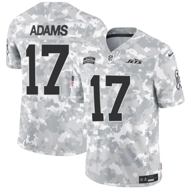 Youth New York Jets #17 Davante Adams 2024 F.U.S.E Arctic Camo Salute to Service Limited Stitched Football Jersey